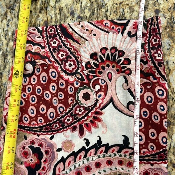 Zara Paisley Print Elasticized Waist Wide Leg Pants Trousers Size XS - Picture 10 of 11